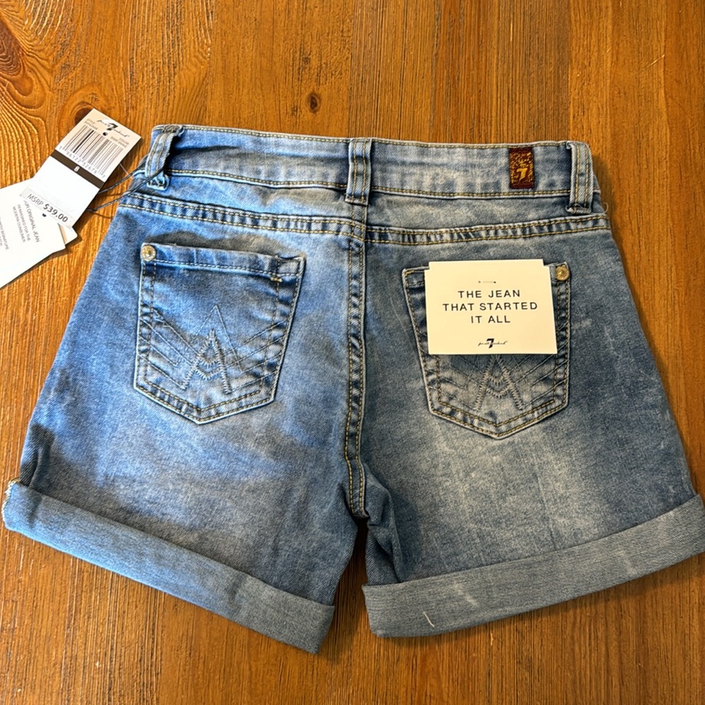 NWT Girl’s 7 For All Mankind A Pocket Shorts Sz 8
